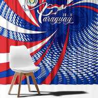 Paraguay Flag Day Window Curtain Patriotic Sunburst Traditional Ñandutí Lace