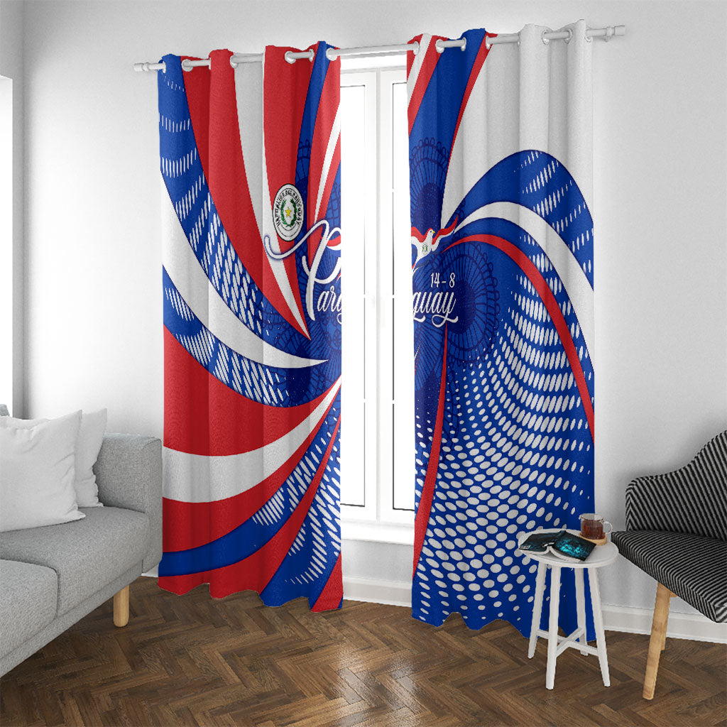Paraguay Flag Day Window Curtain Patriotic Sunburst Traditional Ñandutí Lace