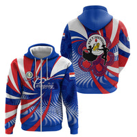 Paraguay Flag Day Zip Hoodie Patriotic Sunburst Traditional Ñandutí Lace