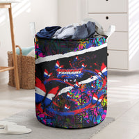 Paraguay Flag Day Laundry Basket Colorful Graffiti Map Butterflies