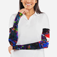 Paraguay Flag Day Arm Sleeves Colorful Graffiti Map Butterflies