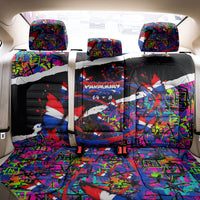 Paraguay Flag Day Back Car Seat Cover Colorful Graffiti Map Butterflies