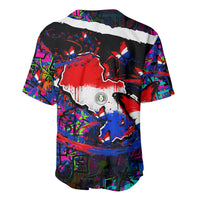 Paraguay Flag Day Baseball Jersey Colorful Graffiti Map Butterflies