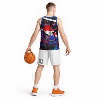 Paraguay Flag Day Basketball Jersey Colorful Graffiti Map Butterflies