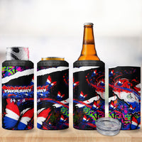 Paraguay Flag Day 4 in 1 Can Cooler Tumbler Colorful Graffiti Map Butterflies