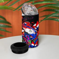 Paraguay Flag Day 4 in 1 Can Cooler Tumbler Colorful Graffiti Map Butterflies