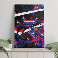 Paraguay Flag Day Canvas Wall Art Colorful Graffiti Map Butterflies