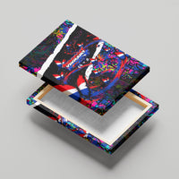 Paraguay Flag Day Canvas Wall Art Colorful Graffiti Map Butterflies
