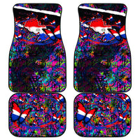 Paraguay Flag Day Car Mats Colorful Graffiti Map Butterflies