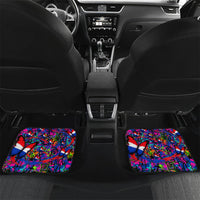 Paraguay Flag Day Car Mats Colorful Graffiti Map Butterflies