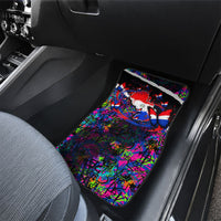 Paraguay Flag Day Car Mats Colorful Graffiti Map Butterflies