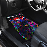 Paraguay Flag Day Car Mats Colorful Graffiti Map Butterflies