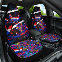 Paraguay Flag Day Car Seat Cover Colorful Graffiti Map Butterflies