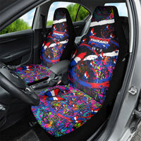 Paraguay Flag Day Car Seat Cover Colorful Graffiti Map Butterflies