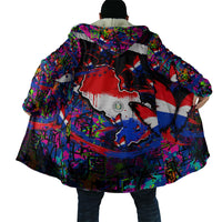 Paraguay Flag Day Cloak Colorful Graffiti Map Butterflies