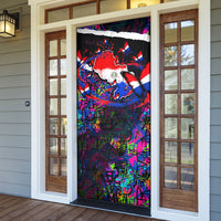 Paraguay Flag Day Door Cover Colorful Graffiti Map Butterflies