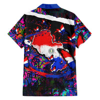 Paraguay Flag Day Hawaiian Shirt Colorful Graffiti Map Butterflies