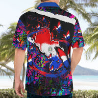 Paraguay Flag Day Hawaiian Shirt Colorful Graffiti Map Butterflies
