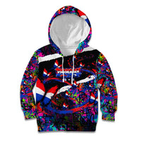 Paraguay Flag Day Kid Hoodie Colorful Graffiti Map Butterflies