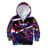 Paraguay Flag Day Kid Hoodie Colorful Graffiti Map Butterflies