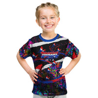 Paraguay Flag Day Kid T Shirt Colorful Graffiti Map Butterflies