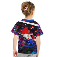 Paraguay Flag Day Kid T Shirt Colorful Graffiti Map Butterflies