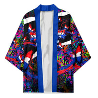 Paraguay Flag Day Kimono Colorful Graffiti Map Butterflies