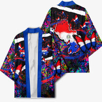 Paraguay Flag Day Kimono Colorful Graffiti Map Butterflies