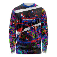 Paraguay Flag Day Long Sleeve Shirt Colorful Graffiti Map Butterflies