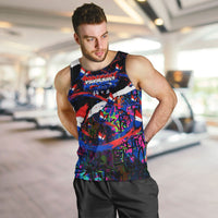 Paraguay Flag Day Men Tank Top Colorful Graffiti Map Butterflies