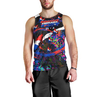 Paraguay Flag Day Men Tank Top Colorful Graffiti Map Butterflies