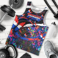 Paraguay Flag Day Men Tank Top Colorful Graffiti Map Butterflies