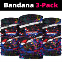 Paraguay Flag Day Neck Gaiter Colorful Graffiti Map Butterflies
