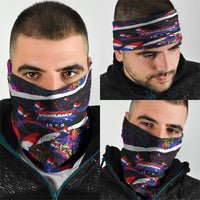 Paraguay Flag Day Neck Gaiter Colorful Graffiti Map Butterflies