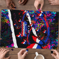 Paraguay Flag Day Puzzle Colorful Graffiti Map Butterflies