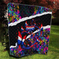 Paraguay Flag Day Quilt Colorful Graffiti Map Butterflies