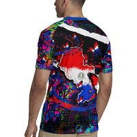 Paraguay Flag Day Rugby Jersey Colorful Graffiti Map Butterflies