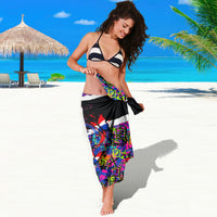 Paraguay Flag Day Sarong Colorful Graffiti Map Butterflies