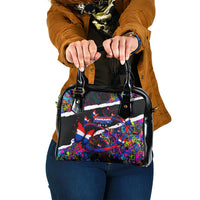 Paraguay Flag Day Shoulder Handbag Colorful Graffiti Map Butterflies