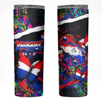 Paraguay Flag Day Skinny Tumbler Colorful Graffiti Map Butterflies
