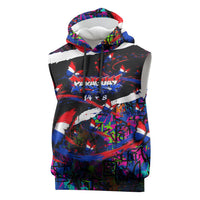 Paraguay Flag Day Sleeveless Hoodie Colorful Graffiti Map Butterflies