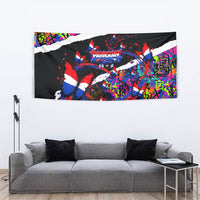 Paraguay Flag Day Tapestry Colorful Graffiti Map Butterflies