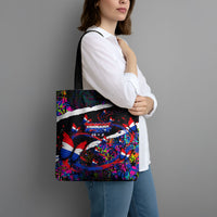 Paraguay Flag Day Tote Bag Colorful Graffiti Map Butterflies