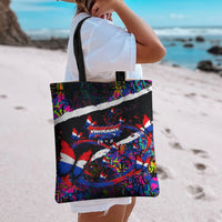 Paraguay Flag Day Tote Bag Colorful Graffiti Map Butterflies