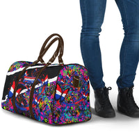 Paraguay Flag Day Travel Bag Colorful Graffiti Map Butterflies