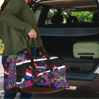 Paraguay Flag Day Travel Bag Colorful Graffiti Map Butterflies