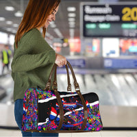 Paraguay Flag Day Travel Bag Colorful Graffiti Map Butterflies