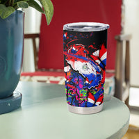 Paraguay Flag Day Tumbler Cup Colorful Graffiti Map Butterflies