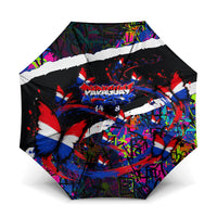 Paraguay Flag Day Umbrella Colorful Graffiti Map Butterflies
