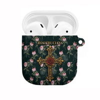 Rosicrucian Order Rose Cross AirPods Case Gothic Baroque Crucifix Vintage Floral